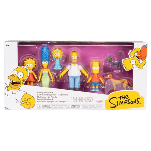 Blister 7 figuras Famila Los Simpsons 6cm