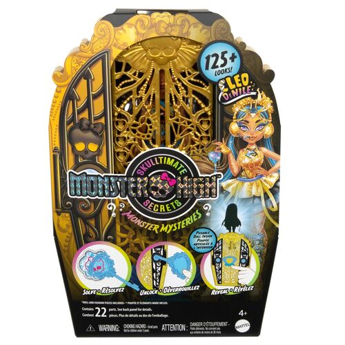 Monster High Skulltime Secrets Cleo de Nile doll + cupboard