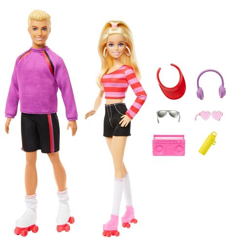 Blister 2 muecos Barbie y Ken Patinadores Barbie