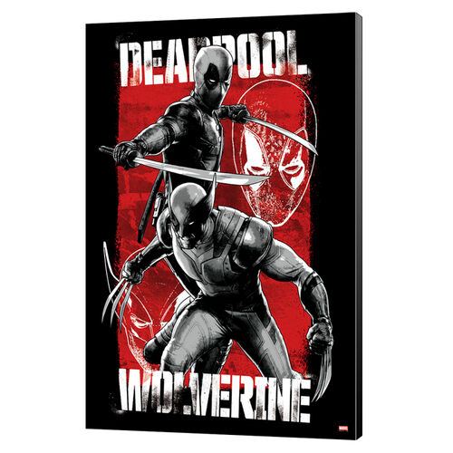 Marvel Wolverine & Deadpool wooden frame