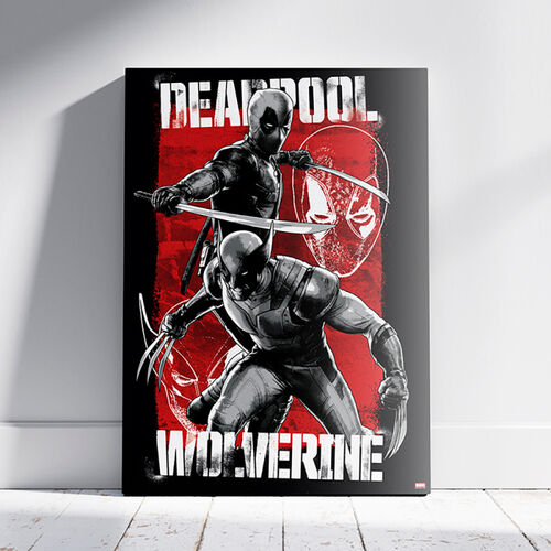 Marvel Wolverine & Deadpool wooden frame