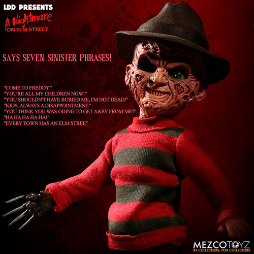 English A Nightmare on ELM Street Freddy Krueger Talking doll 25cm