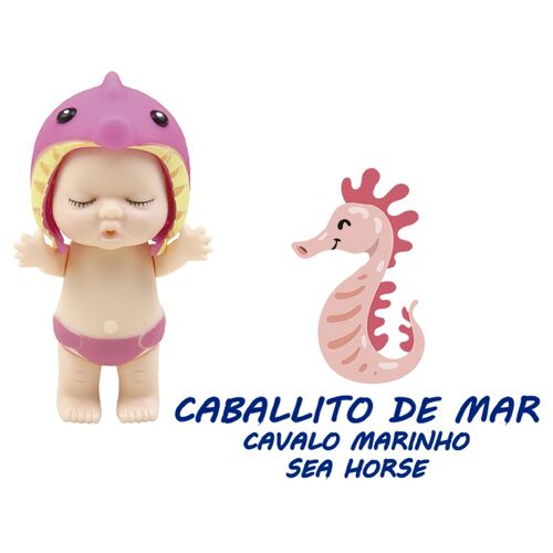 Mueco Bebe Animales Marinos 8cm surtido