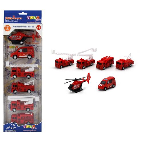 Emergency Vehicles set 5pcs assorted