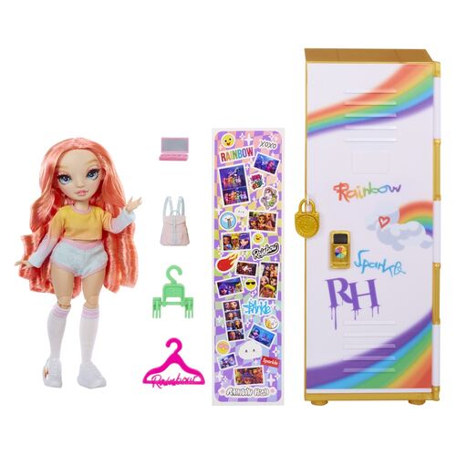 Playset mueca con taquilla Rainbow High