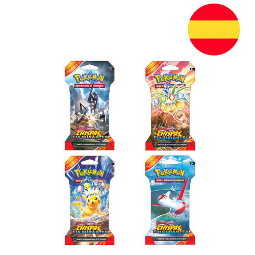 Sobre juego cartas coleccionables Chispas Fulgurantes Escarlata y Purpura Pokemon espaol surtido