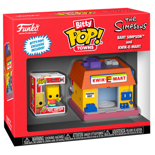 Bitty POP figure Town Simpsons Bart Simpsons and Kwik-E-Mart