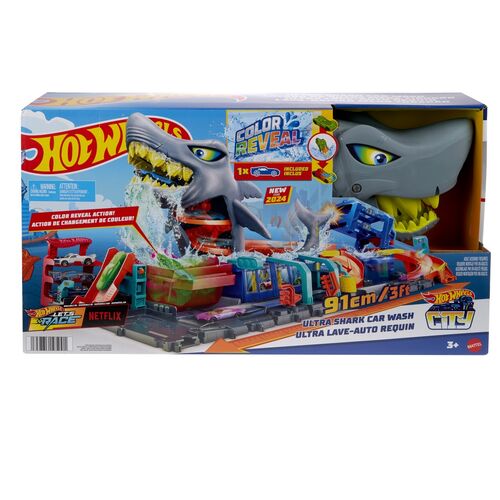 Hot Wheels City Ultra Shark Car Wash