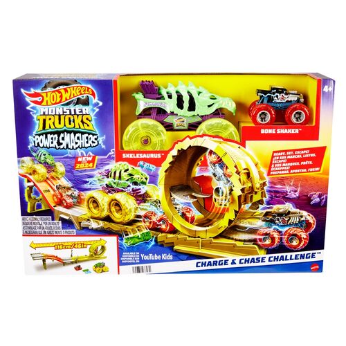 Pista Race & Chase Challenge Monster Trucks Hot Wheels