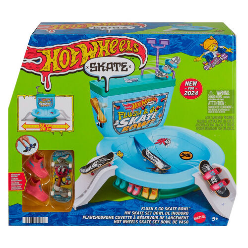 Hot Wheels Skate Flush & Go Skate Bowl