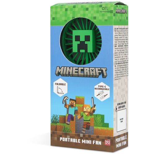 Minecraft 3D foldable portable mini fan