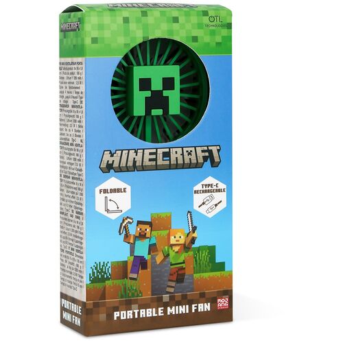 Minecraft 3D foldable portable mini fan