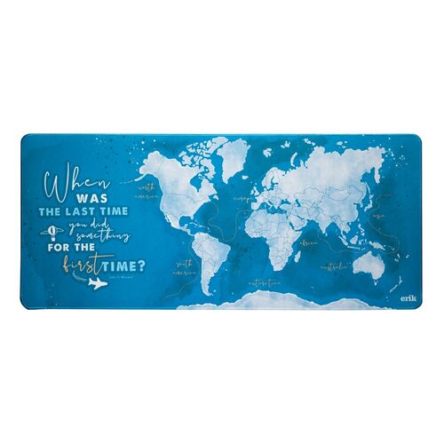 Watercolour Map of the World gaming desk mat