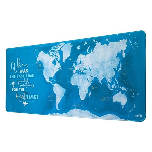 Watercolour Map of the World gaming desk mat