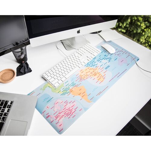 World Map gaming desk mat