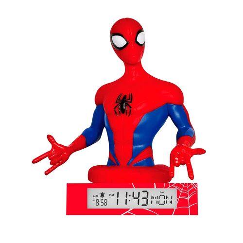 Marvel Spiderman 3D lamp with alarm clock