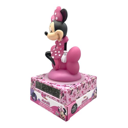 Lampara 3D con despertador Minnie Disney