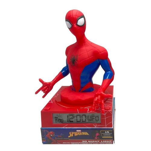 Marvel Spiderman 3D lamp with alarm clock