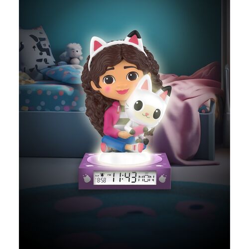 Gabbys Dolls House 3D lamp with alarm clock