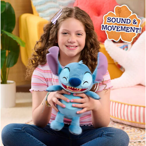 Disney Stitch plush toy 28cm sound & movement