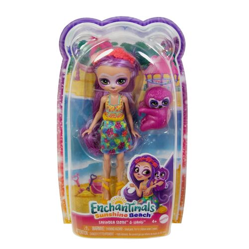 Enchantimals Sunshine Beach Sabindra Sloth doll