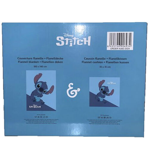 Disney Stitch polar blanket + cushion set