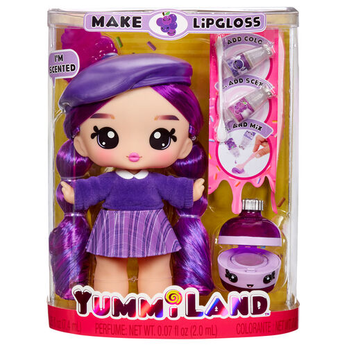 Yummiland Surprise Large Greta Grape doll+ lip gloss