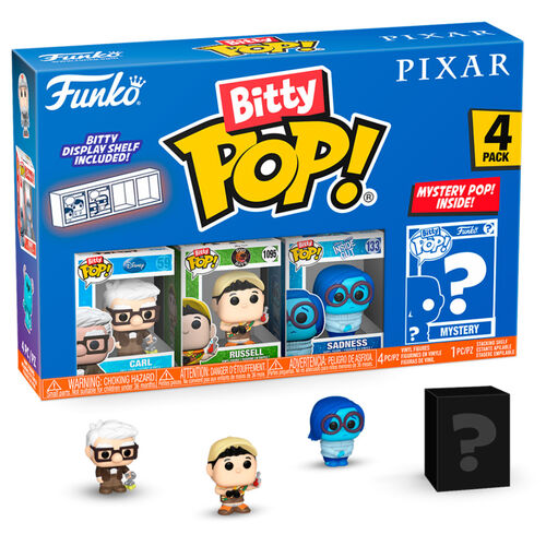 Blister 4 figuras Bitty POP Disney Pixar surtido