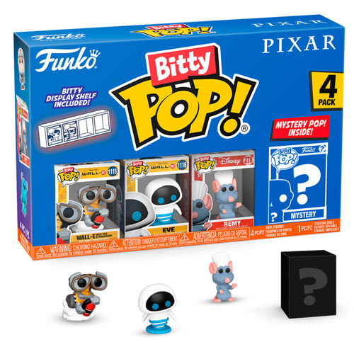 Blister 4 figuras Bitty POP Disney Pixar surtido