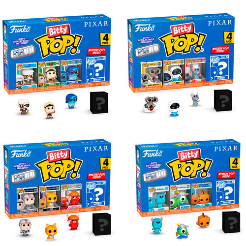 Blister 4 figuras Bitty POP Disney Pixar surtido