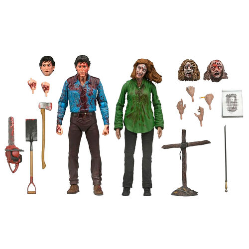 Set 2 figuras Ultimate Bloody Ash & Cheryl Williams Evil Dead 18cm