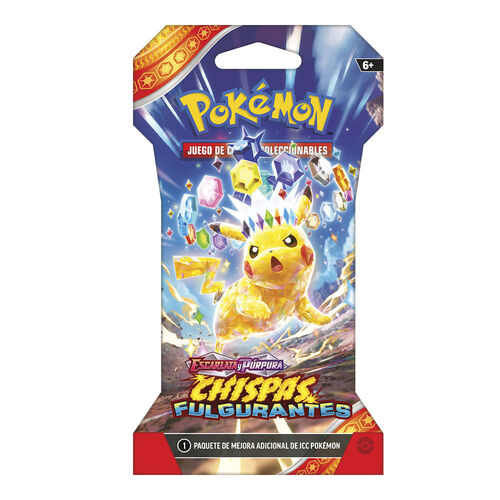 Sobre juego cartas coleccionables Chispas Fulgurantes Escarlata y Purpura Pokemon espaol surtido