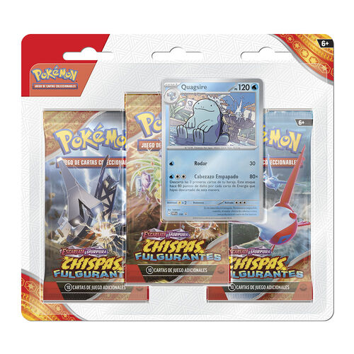 Blister juego cartas coleccionables Chispas Fulgurantes Escarlata y Purpura Pokemon espaol surtido