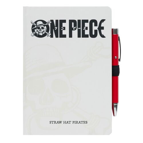 Cuaderno A5 premium + boligrafo proyector One Piece