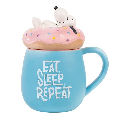 Taza 3D Eat Sleep Repeat Snoopy 500ml