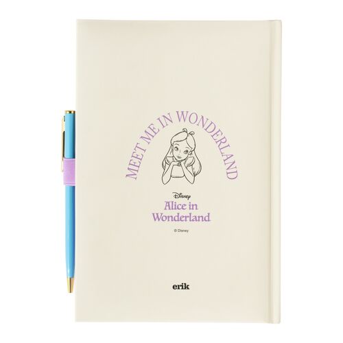 Cuaderno A5 premium + boligrafo Alicia en el Pais de las Maravillas Disney