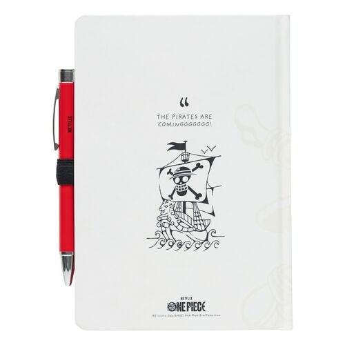 Cuaderno A5 premium + boligrafo proyector One Piece