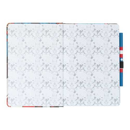 Cuaderno A5 premium + boligrafo Capitan America Marvel