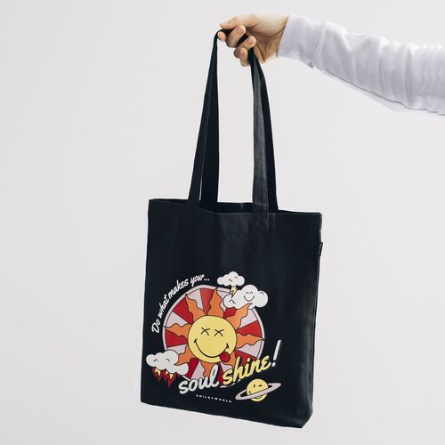 Smiley Quirky Comics shopping bag