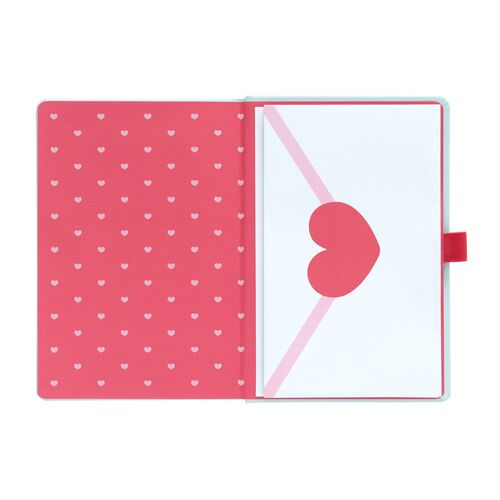 Cuaderno A5 premium + boligrafo proyector Purrfect Love Pusheen