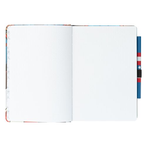 Cuaderno A5 premium + boligrafo Capitan America Marvel