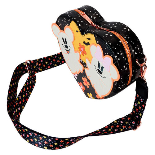 Loungefly Disney Mickey & Minnie Floral Ghost shoulder bag