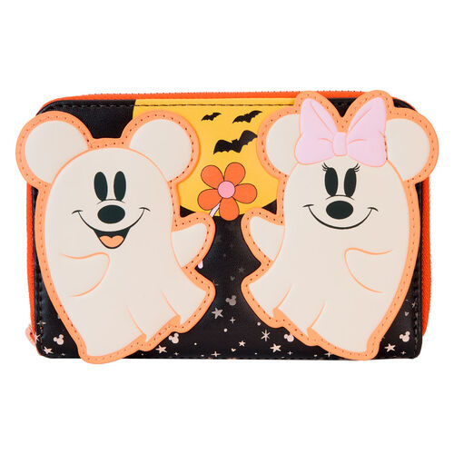 Cartera Floral Ghost Mickey & Minnie Disney Loungefly