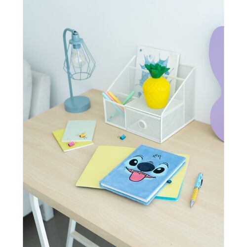 Cuaderno A5 premium + boligrafo proyector Stitch Disney