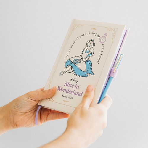 Disney Alice in Wonderland A5 premium notebook + pen