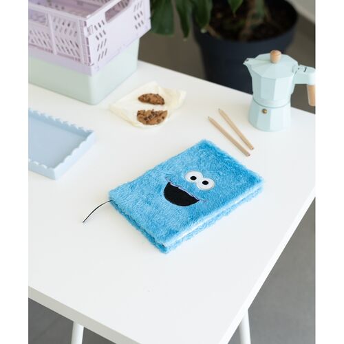 Sesame Street Cookie Monster A5 premium plush notebook