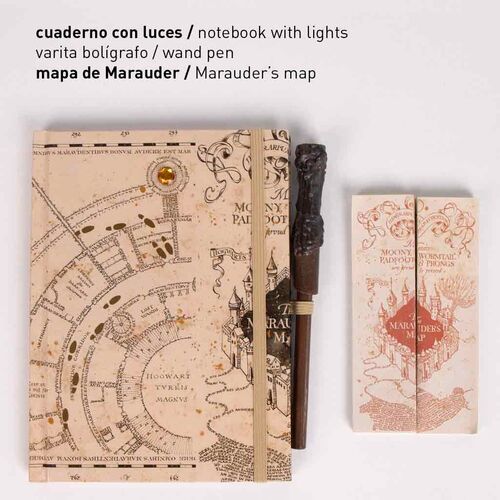 Set papeleria luces Harry Potter