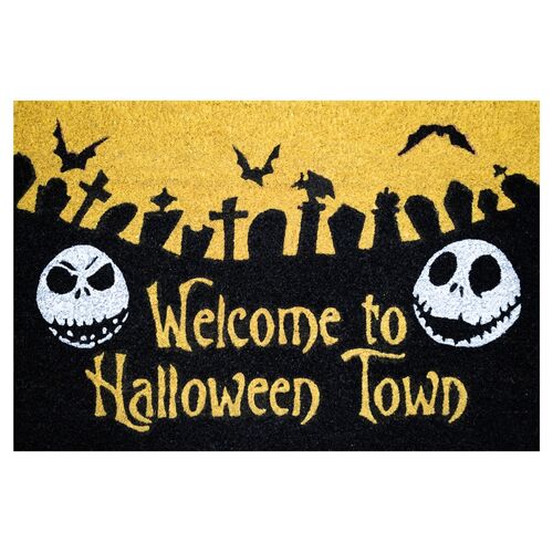 Disney Nightmare Before Christmas Halloween Town doormat