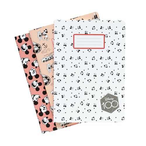 Disney 100th Anniversary Mickey pack 3 A5 notebooks