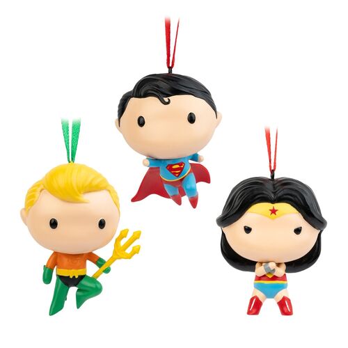 Set 3 Adornos Navidad DC Comics